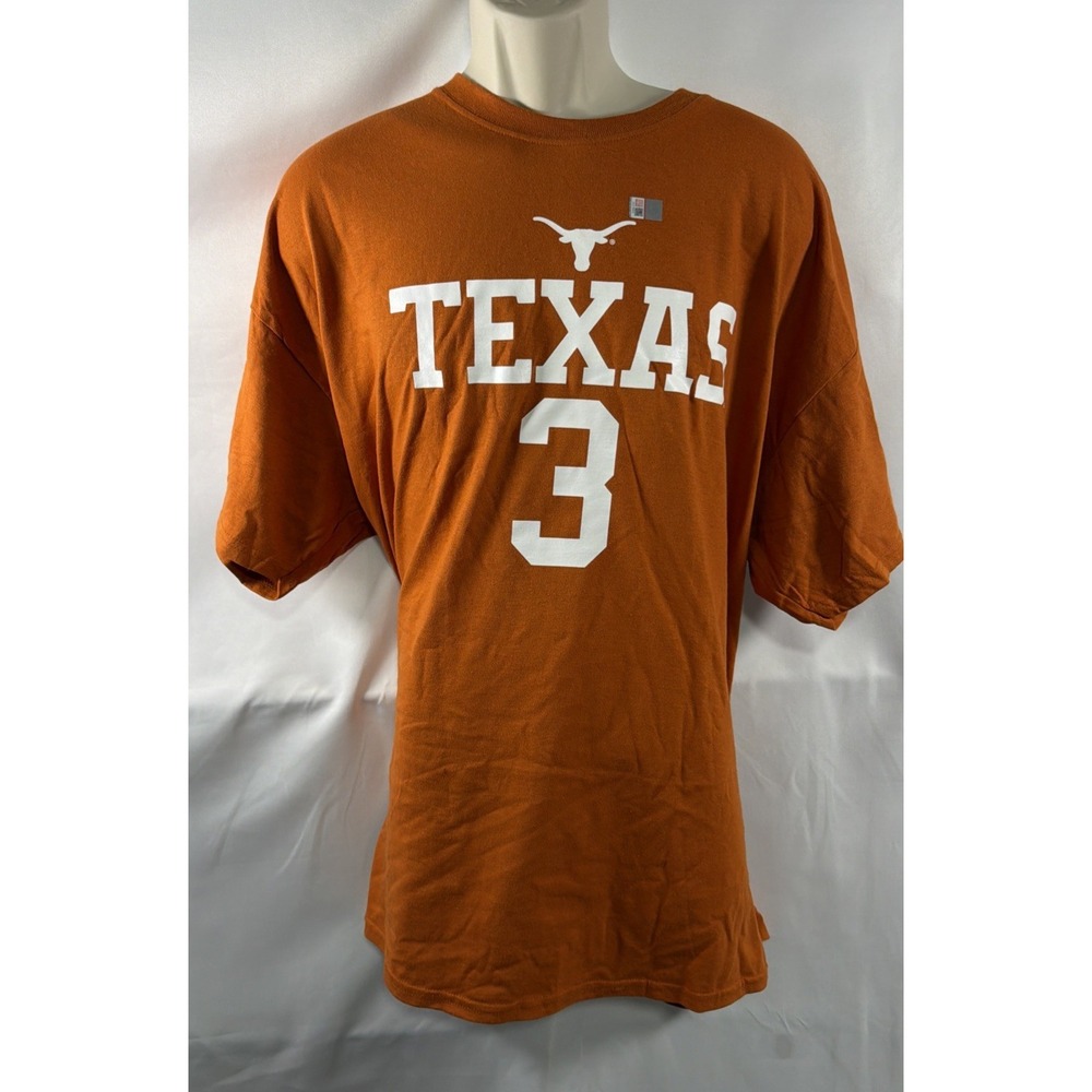 Men's XXL Texas Longhorns Ewers #3 Orange T-Shirt Shirt Burnt Orange NCAA